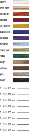 GRIFFIN PowerNylon est�n disponible en blanco rosa claro rojo coral granate amarillo azul amatista turquesa verde jade marr�n gris negro