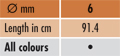 colors and diameters